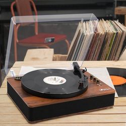 Record Player Turntable with Built-in Speakers and USB Play&Recording Belt-Driven Vintage Phonograph Record Player 3 Speed for Entertainment and Home 