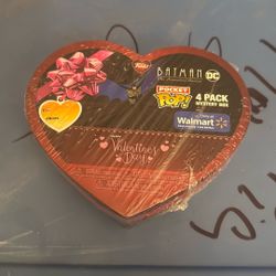 Funko| DC Comics: Batman “The Animated Series” -  Valentines Day Pocket Pop 4 Pack Mystery Box Walmart Exclusive Vinyl Figure Keychains