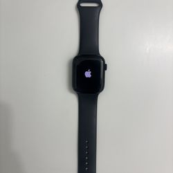 Apple Watch SE 44mm Aluminum LTE GPS Black Case Silicone Band Water-Resistant