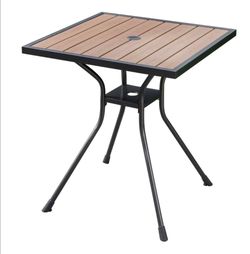 SunVilla Newport Commercial Bistro Table, 34"L x 34"W x 28.7"H, Faux Wood