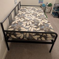 Twin Bed With New Mattress 