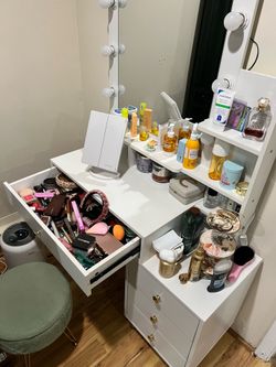White vanity