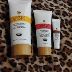 Suzanne Organics Manuka Body Butter, Hand Cream, And Lip Gloss