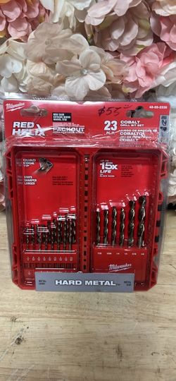 Milwaukee Cobalt Red Helix Twist Drill Bit Set for Drill Drivers (23-Piece)