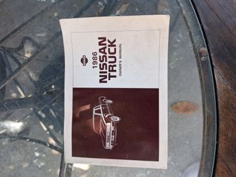 1986 Nissan Truck Owner's Manual