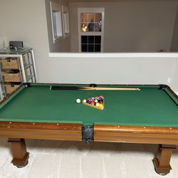 Wood Pool Table 