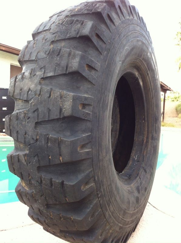 Massive 400lb Crossfit Tractor Tire for Box Jumps Scale Weighed