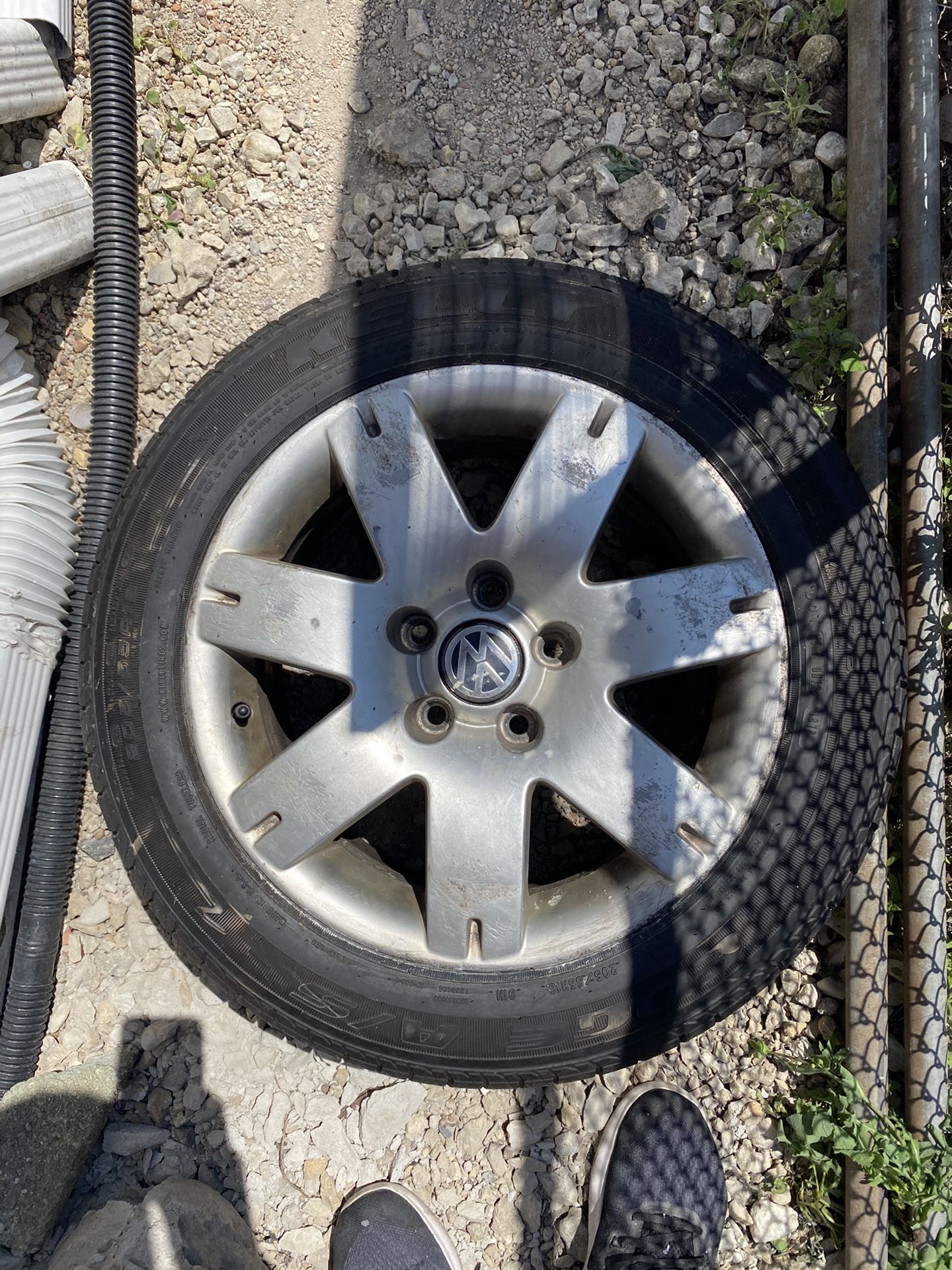 Tire with rim 205/55/16