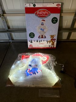 Christmas Rudolph the Red Nose Redindeer Bumble Led Lights almost 4ft (New)