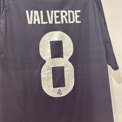 Real Madrid Valverde #8  Large Soccer Jersey 