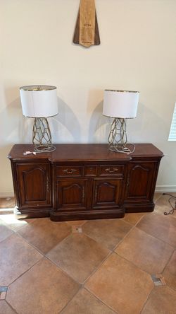 Dark Wood Television Stand