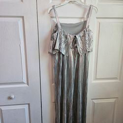 Silver Metallic Jumpsuit 