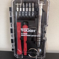 Hyper Tough 17-Piece Cell Phone Repair Kit with Precision Screwdrivers for Major Brands