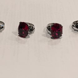 Ed Hardy Red-Purple CZ Ring