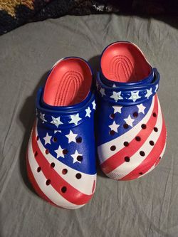 kids crocs 4th of july