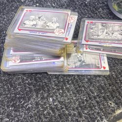 1961 Oi Love Lucy Trading Cards, 23 Of Them, Silver Rim