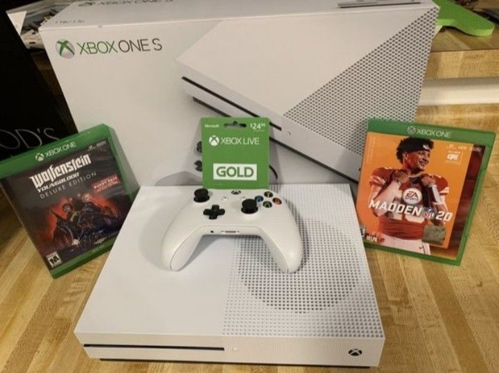 1TB XBOX ONE S BUNDLE MADDEN 20 & WOLFENSTEIN