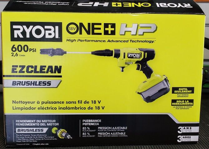 Ryobi 600 Psi Pressure Washer.  New, Used Once. 