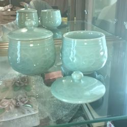 Antique Canisters Small 2 PCS
