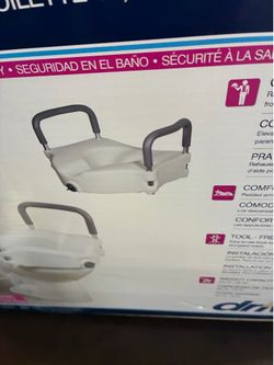 5” Raised Toilet Seat with Padded Arms
