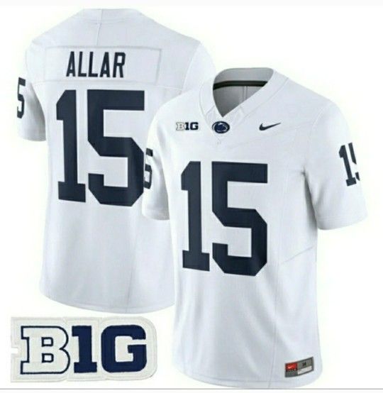 New! Men's Penn State Nittany Lions Drew Allar #15 White  Football jersey XL