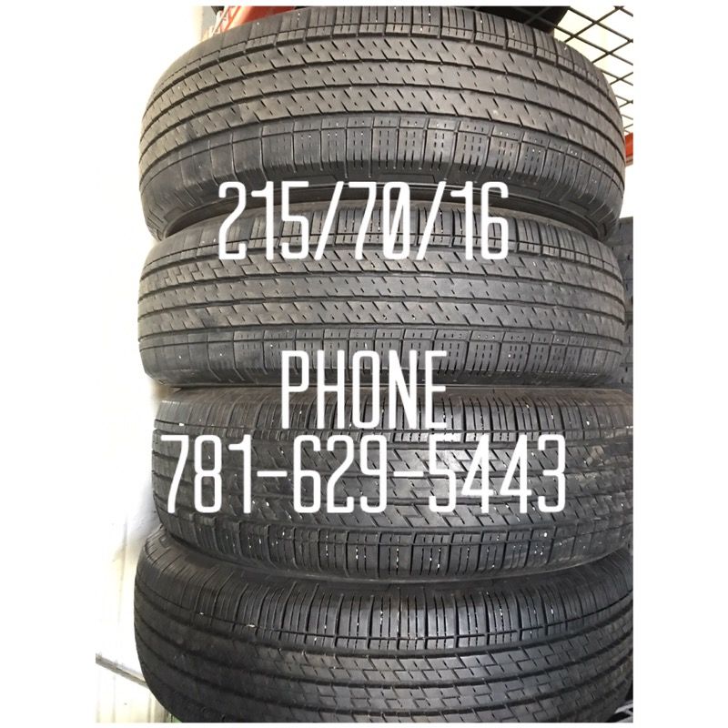 Used Tire For Sale 215/70/16 75% tread left brand continental $180 All Four free mounting and Balancing