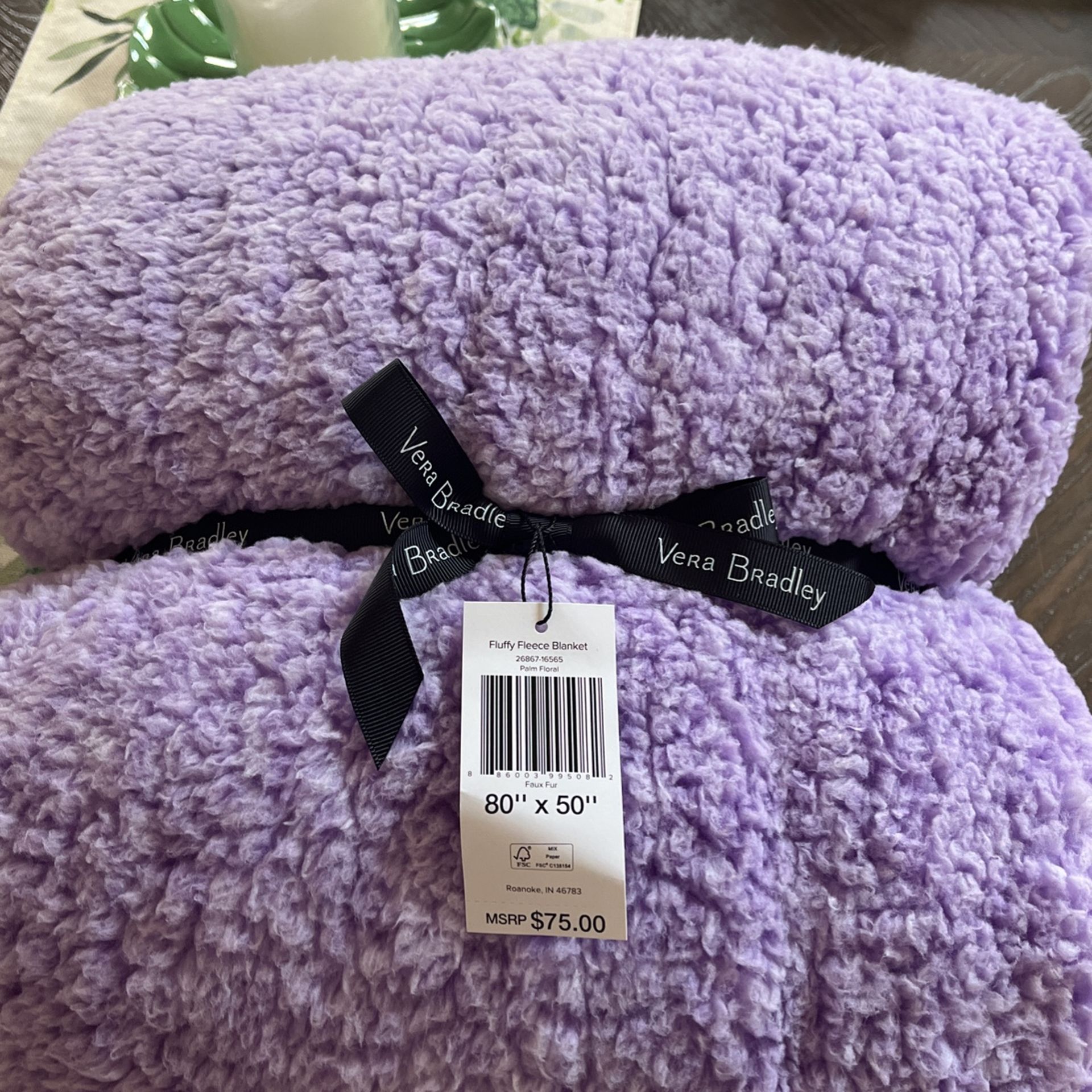 VERA BRADLEY FLUFFY FLEECE BLANKET
