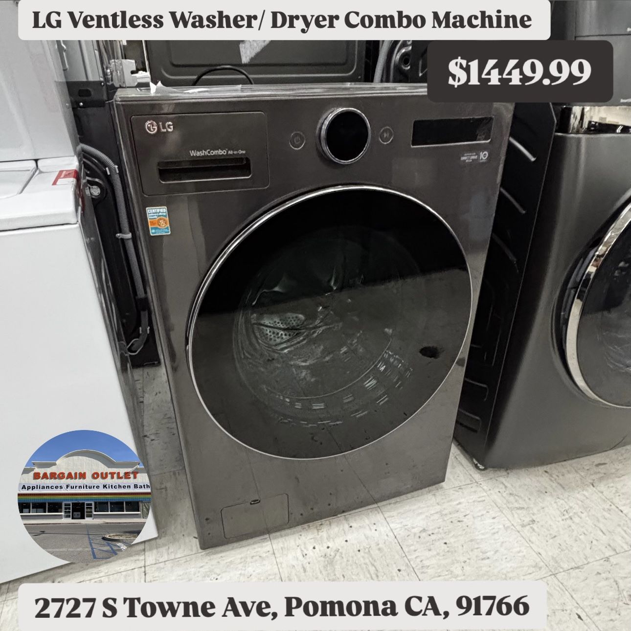 LG Ventless Washer/ Dryer Combo Machine