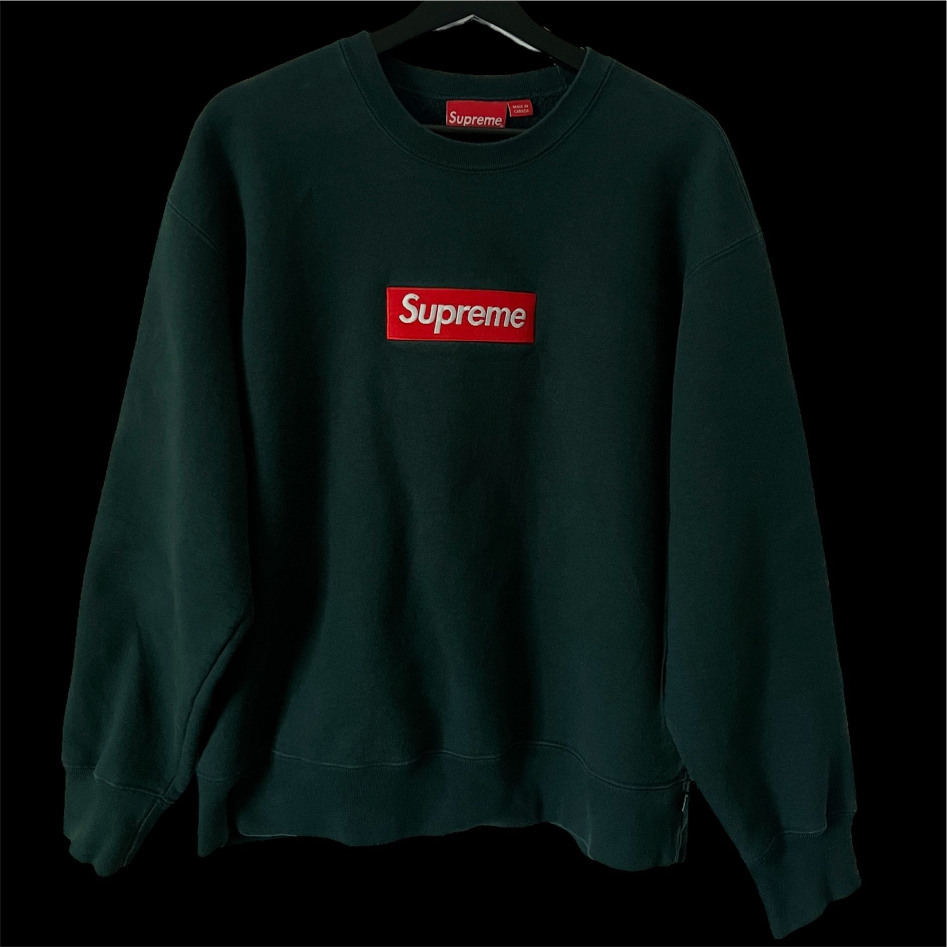 Supreme Box Logo Crewneck FW22 Green Medium