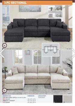 Sectional set 60”x120”x60”