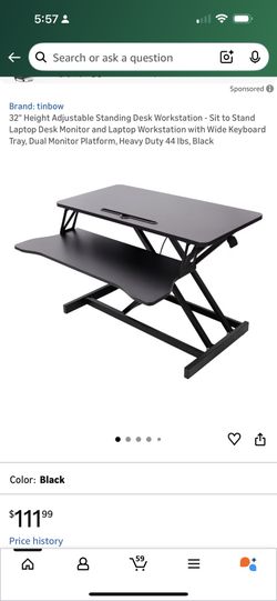 Desk- Sits On Top Of Your Desk, Raises W Push Of Button