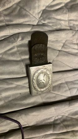 Early 1938 Luftwaffe Belt Buckle W/airfield Markings And Leather Strap