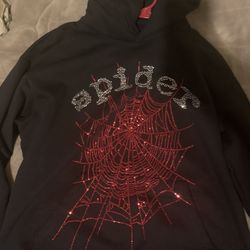 Rhinestone Spider Hoodie