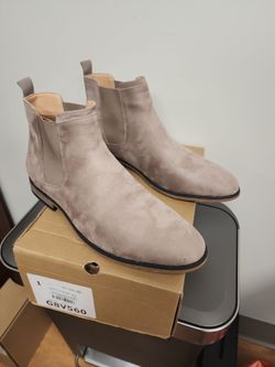 Taupe Suede Chelsea Boots