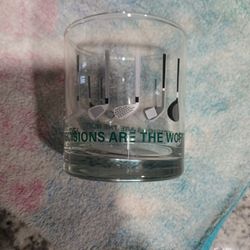 Cristar Lexington Rocks 10.5oz Art Deco Glass Golfing Theme 