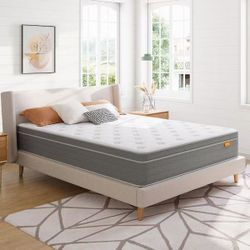 2459  Comfort Plus Queen Medium Firm 10 in. Hybrid Mattress, Suitable For All Sleeping Positions