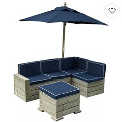 New kids outdoor sectional patio furniture with umbrella
