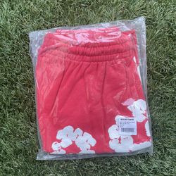 Denim Tears The Cotton Wreath Shorts 'Red'