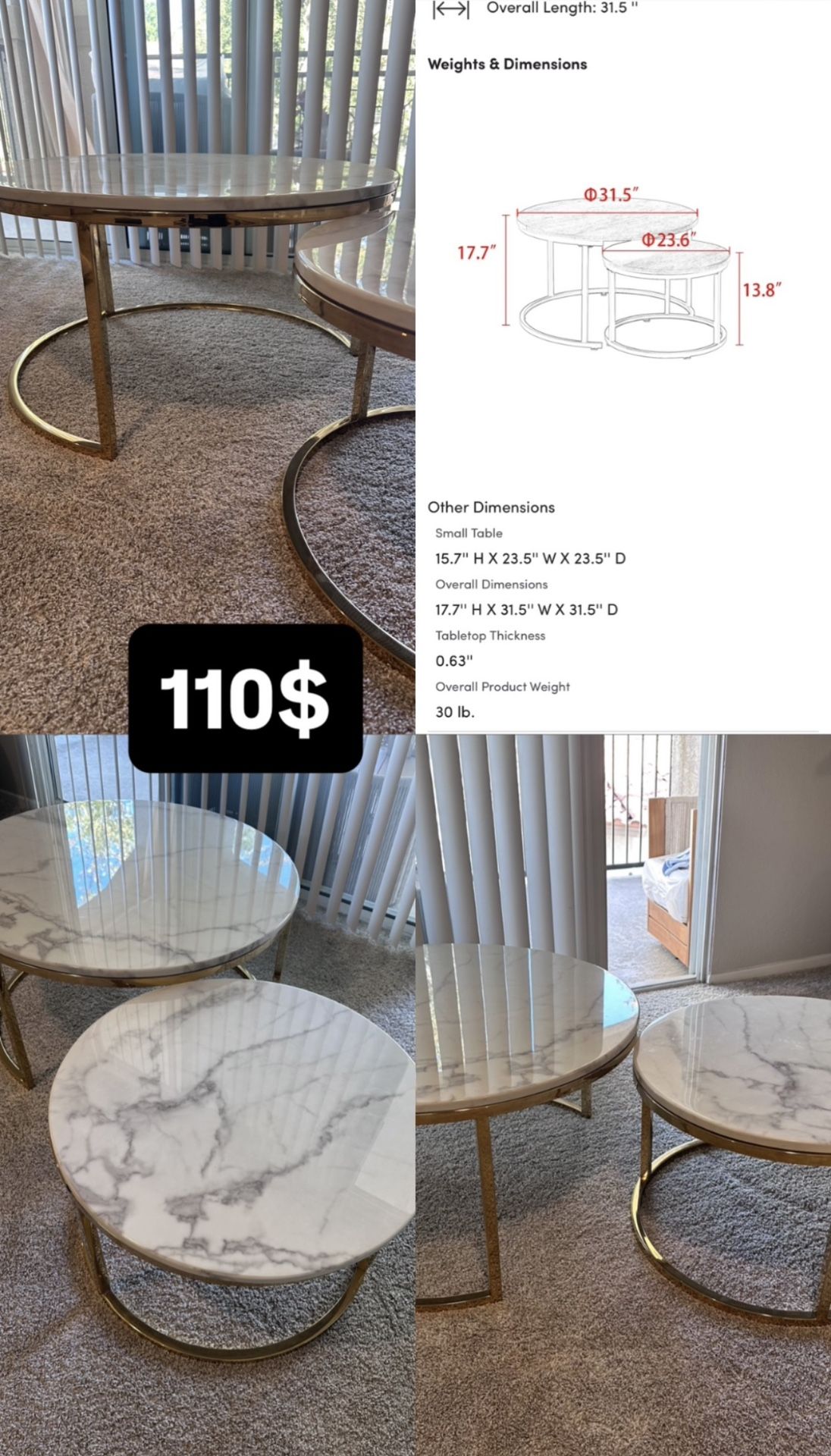 Coffee table - Enid Nesting