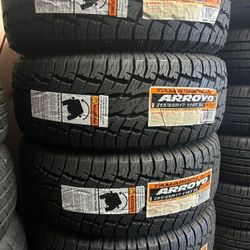265/65/17 New Tires #4 Arroyo A/T Mount & Balance // 4 llantas nuevas Instaladas Y Balanceadas