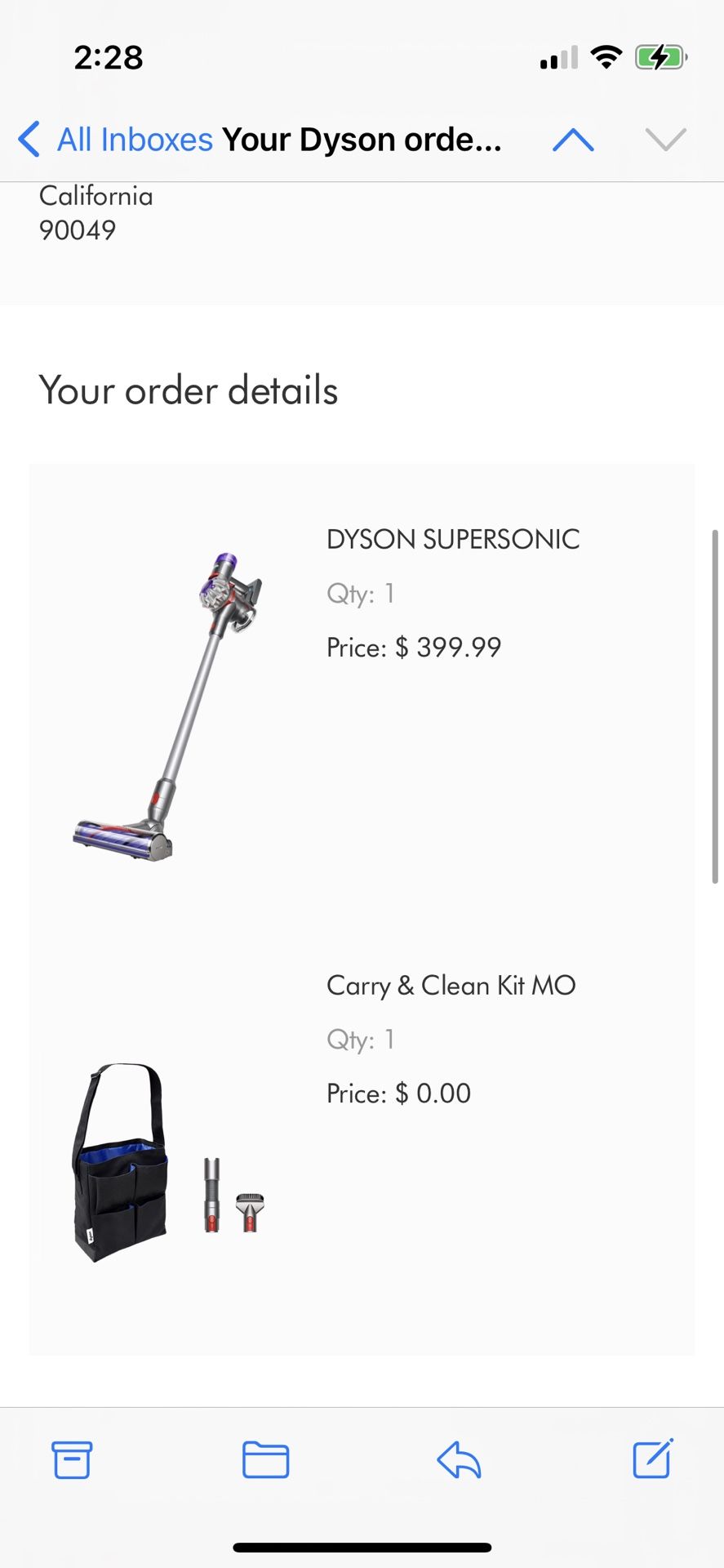 Dyson Supersonic Vacuum & Attachment Kit 