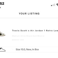 Toddler Travis Scott X Air Jordan 1 Low