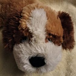 Used Brown Puppy Traveling Headrest Neck Pillow.