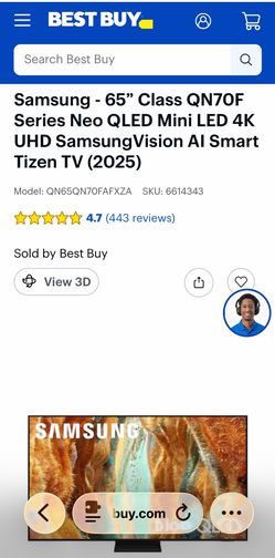 Brand New 65” Samsung TV