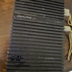 Vintage Alpine 3513S 2 channel bridgeable Power Amplifier "Old School" for car audio