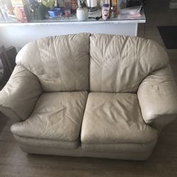 2 Seat Leather Sofa- Please give best Offer