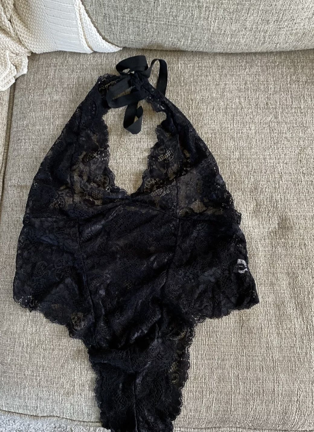 Black Lace Lingerie One Piece