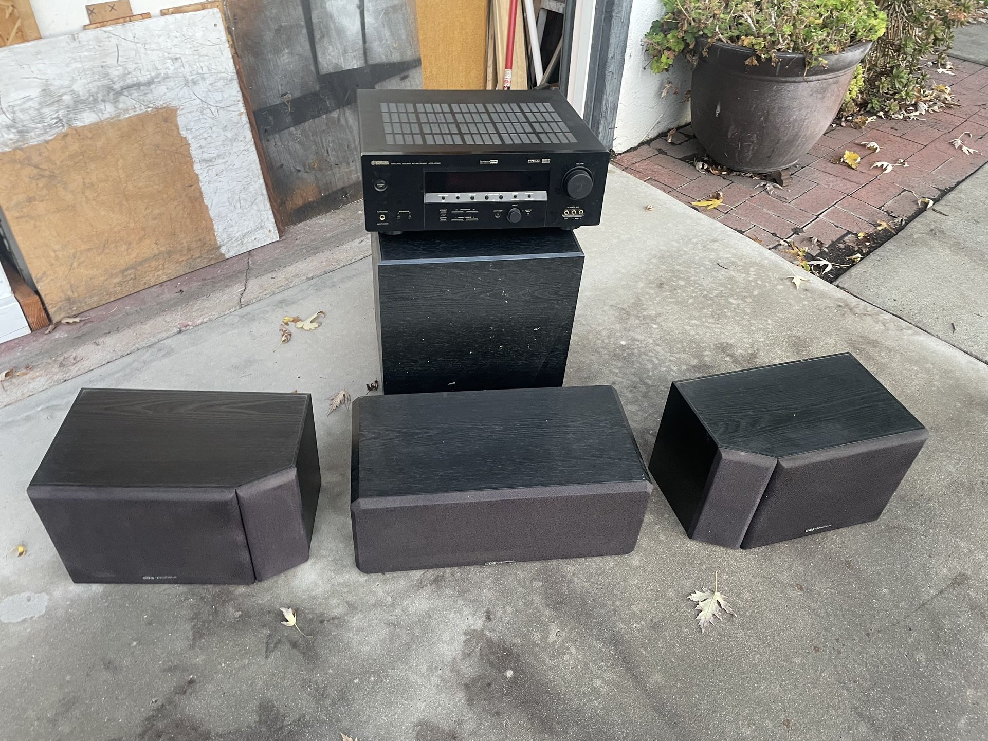 Yamaha 600 Receiver And BIC Speakers/subwoofer