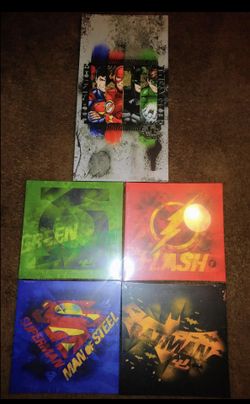 Super heroes wall art.