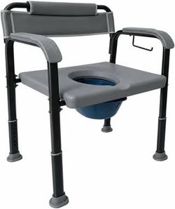 Bedside Commode Toilet with Extra Wide Seat and Backrest Heavy Duty 3-in-1 Commode Chair,440 lb